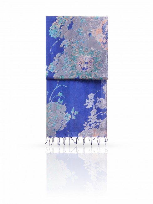 Палантин Женский S30-JEWEL.FLOWER/NAVY